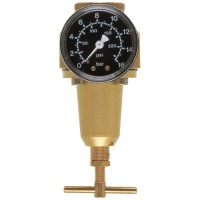 Pressure regulator small EWO standardG 1/4, 0,5 - 10 bar, handwheel with gauge