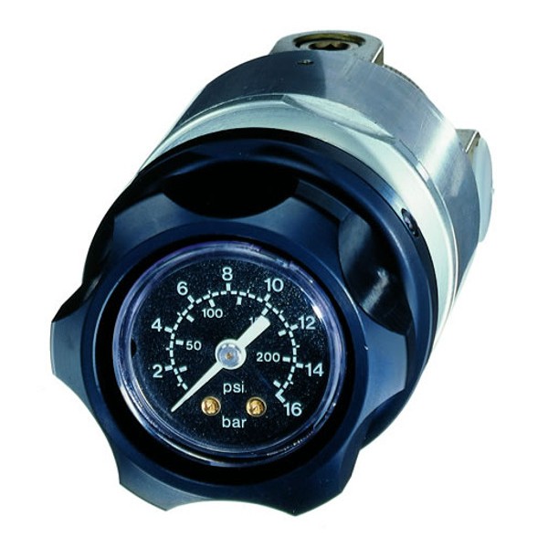 Pressure regulators with internal gauge in setting knob EWO standard G 3/8