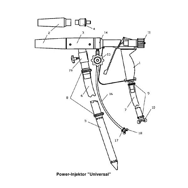 Pièce de rechange Venturi Force Universal: 14. Logement injecteur