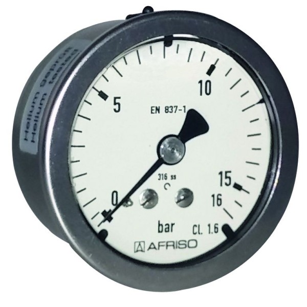 Manómetro, ø 50, G1/4 para reguladores de presión tipo 691 EWO acero inoxidable