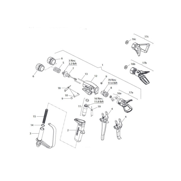 Spare parts for Wagner PROTEC GM 1-350