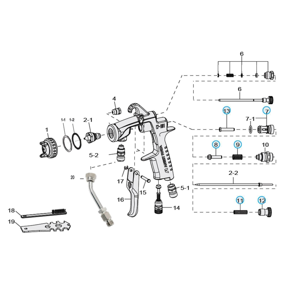 Iwata W 101 Ersatzteile