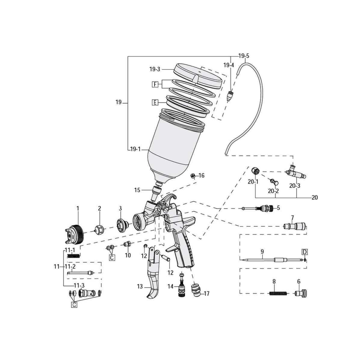 Iwata concept AZ3 HTE P.A.S. Zubehör