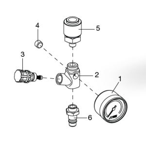 Iwata AFV-2 Spare parts pressure regulator
