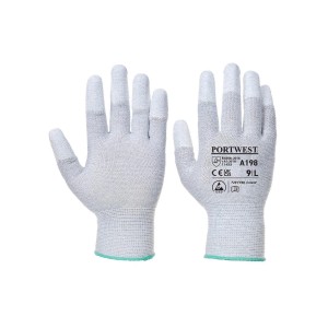 A198 - Antistatic PU Fingertip Glove Grey
