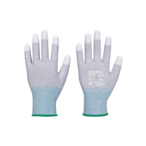 A698 - MR13 ESD PU Fingertip Glove (Pk12) Grey/White