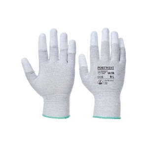 VA198 - Vending Antistatic PU Fingertip Glove Grey