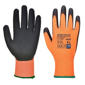 A625 - Vis-Tex Cut Resistant Glove - PU Orange/Black