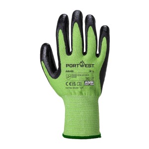 A645 - Green Cut Glove - Nitrile Foam Green/Black