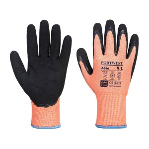 A646 - Vis-Tex Winter HR Cut Glove Nitrile Orange/Black