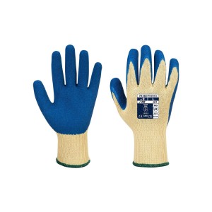 A610 - Cut 3 Latex Grip Handschuh Gelb/Blau