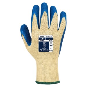 A610 - Cut 3 Latex Grip Handschuh Gelb/Blau