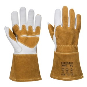 A540 - Ultra Schweisserschutz-Handschuh Mit Stulpe Braun