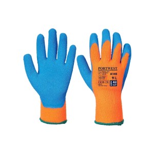 A145 - Guanto Grip Antifreddo Arancione/Blu
