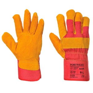A225 - Fleece gefütterter Rigger Handschuh Rot