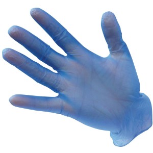 A905 - Guantes desechables de vinilo, sin polvo Azul