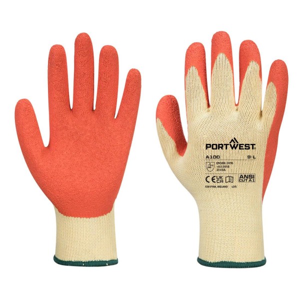 A100 - Grip Glove - Latex Orange