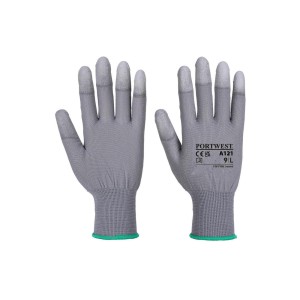 A121 - PU-Fingerkuppen Handschuh Grau