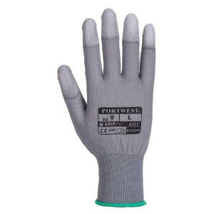 A121 - PU-Fingerkuppen Handschuh Grau