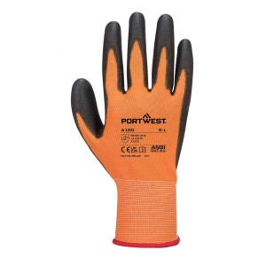 A120 - PU-Beschichteter-Handschuh Orange/Schwarz