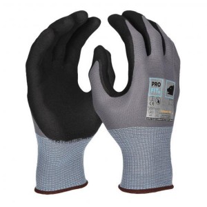 Nitrile gloves "Extra", nitrile foam, gray/black
