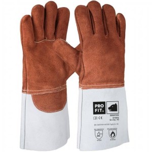 Heat protection glove, sebatan leather, 5-finger, 35 cm
