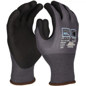 Nitrile gloves, "Pro esd", gray/black, ESD - EN...