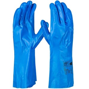 Keto chemical protection glove, 33 cm, blue