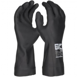 Neopren/Latex Chemikalienschutzhandschuh, 30 cm, schwarz
