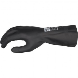 Neoprene/latex chemical protection glove, 30 cm, black
