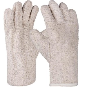 Cotton glove, cotton loop, 30 cm, hem