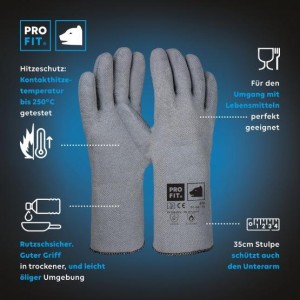 Nitrile heat protection glove, "Therm", 35 cm,...