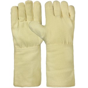 Heat protection glove, paraaramid, 5-finger, 40 cm