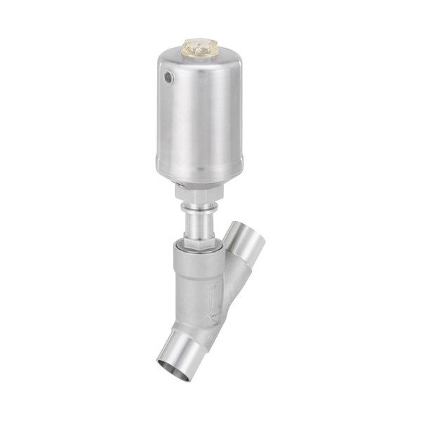 Vanne à siège angulaire à piston pneumatique à action simple en acier inoxydable complet - Chine Soupape à siège de l'angle, angle valve Piston