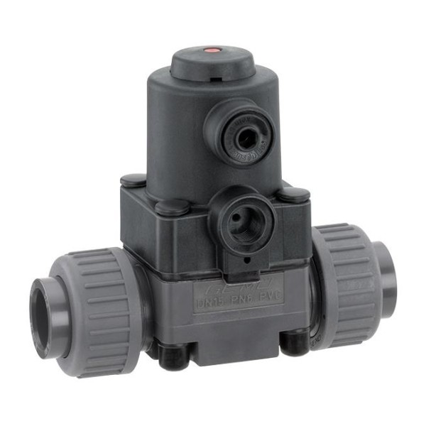 Vanne à Membrane PVC 32 Mm à Coller - PN10, Résiste Jusqu'à 60°C Et Produits Chimiques, Indicateur De Position, Pour Piscine Et Industrie - 9