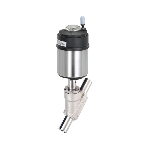 Type 2100 - Pneumatically operated 2/2-way angle seat valve ELEMENT for decentralized automation (327280)