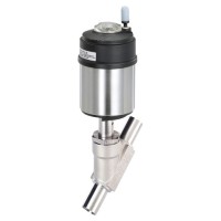 Type 2100 - Pneumatically operated 2/2-way angle seat valve ELEMENT for decentralized automation (327280)