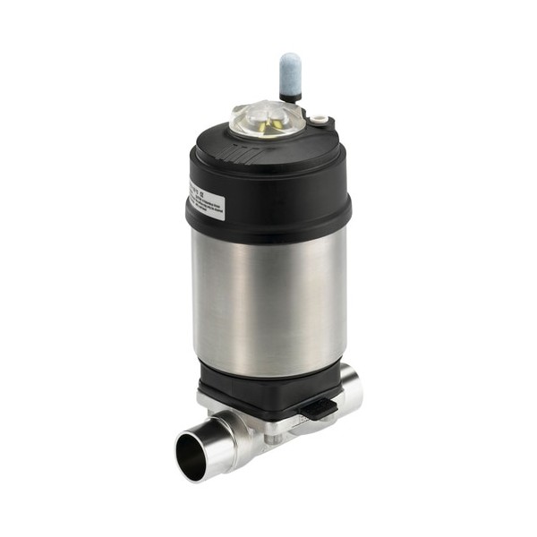 Produktbild von Edelstahl-Membranventil DN50 (2″) – 2-Wege, EPDM-Dichtung, Tri-Clamp, Manuell, Für Lebensmittel, Chemie & Pharma