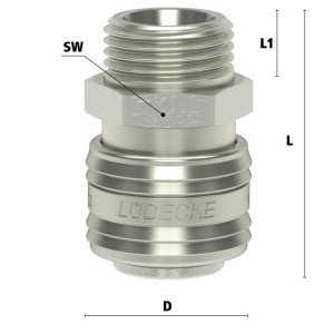 Luedecke ESN 38 A - Series ES DN 7.2 - Couplings with...
