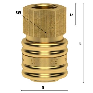 Luedecke ESO 12 I - Series ESO DN 5.5 - Couplings with...
