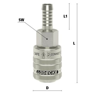 Luedecke ESOIS 6 T - ESOIS DN 5.5 series - Couplings with...