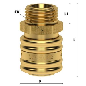Luedecke ESO 12 A - Series ESO DN 5.5 - Couplings with male thread
