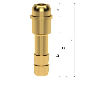 Luedecke ST 1213 M - Hose barbs with outer cone for union nuts