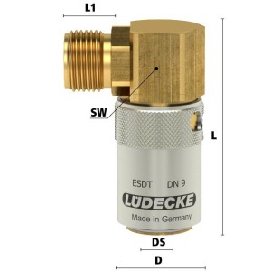 Luedecke ESDT1615AL90 - Series ESDT DN 9 - Couplings with...