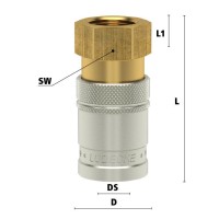 Luedecke ESDF 12 I - Series ESDF DN 9 - Couplings with strai