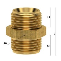 Luedecke D 14-1415 MH - Male thread connection nipple with i