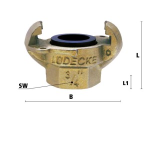 Lüdecke KISS 10 NPT - Acoplamientos roscados hembra con garras