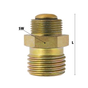 Luedecke SN 32 ST - Self-closing nipple with brass cone...