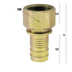 Luedecke G 10-25 TI - Female threaded grommets with...