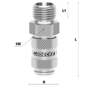 Luedecke ESMCE 5 A - ESMCE DN 2.7 series - Couplings with...